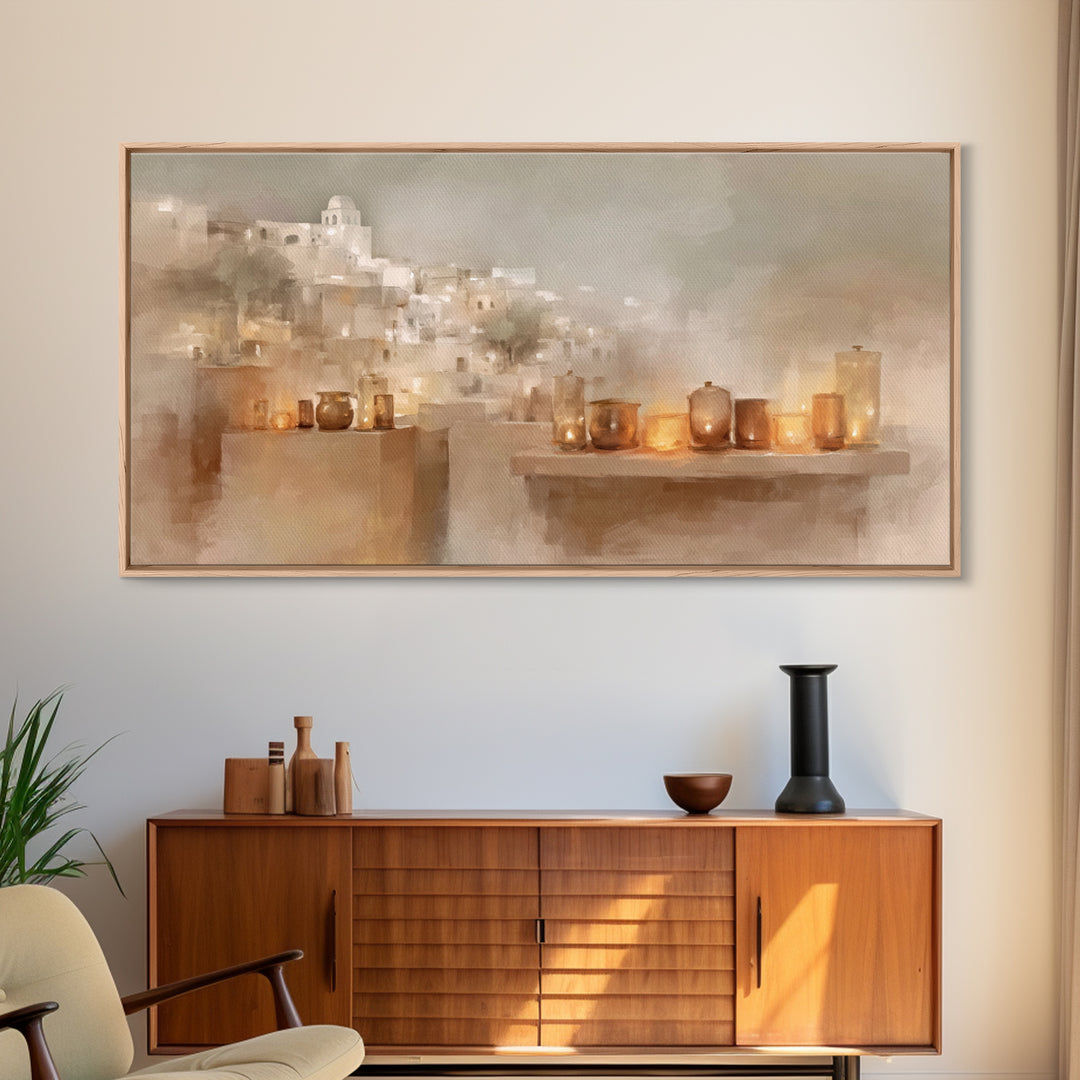 Ancient Lamps – Framed Canvas Print – Christian Wall Art – Christian Art Work – Jesus Painting – Moody Christmas Art – Christian Gift Ideas