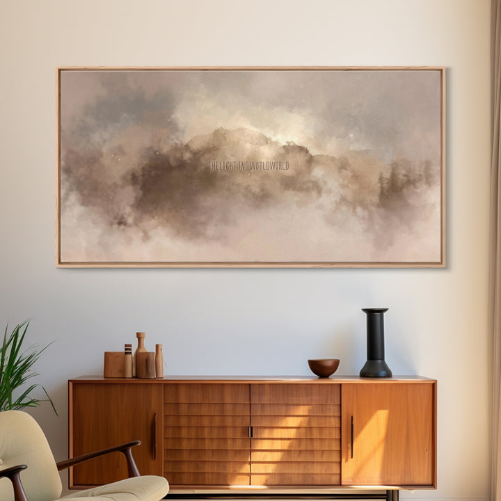 Dawn Of Glory | Framed Canvas Print | Christian Wall Art | Christian Art Print | Christmas Art | Moody Christian Art | Christian Christmas