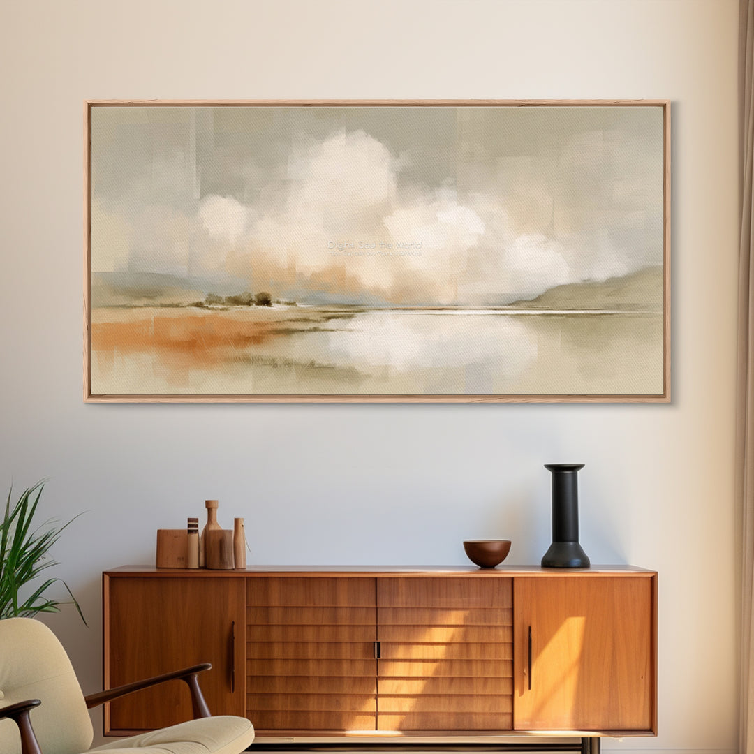 Peaceful Meadow | Framed Canvas Print | Christian Wall Art | Christian Art Canvas | Christian Art Print | Subtle Christian Paintings | Chri