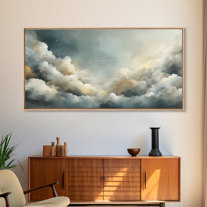 Clouds Of Glory – Framed Canvas Print – Christian Wall Art – Christian Christmas Art – Christian Art Canvas – Christian Art Print – Christi