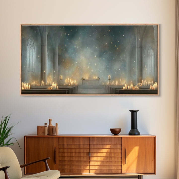 Sanctuary Light, Framed Canvas Print, Christian Wall Art, Christian Art Canvas, Christian Christmas Decor, Christian Gift Ideas, Christian