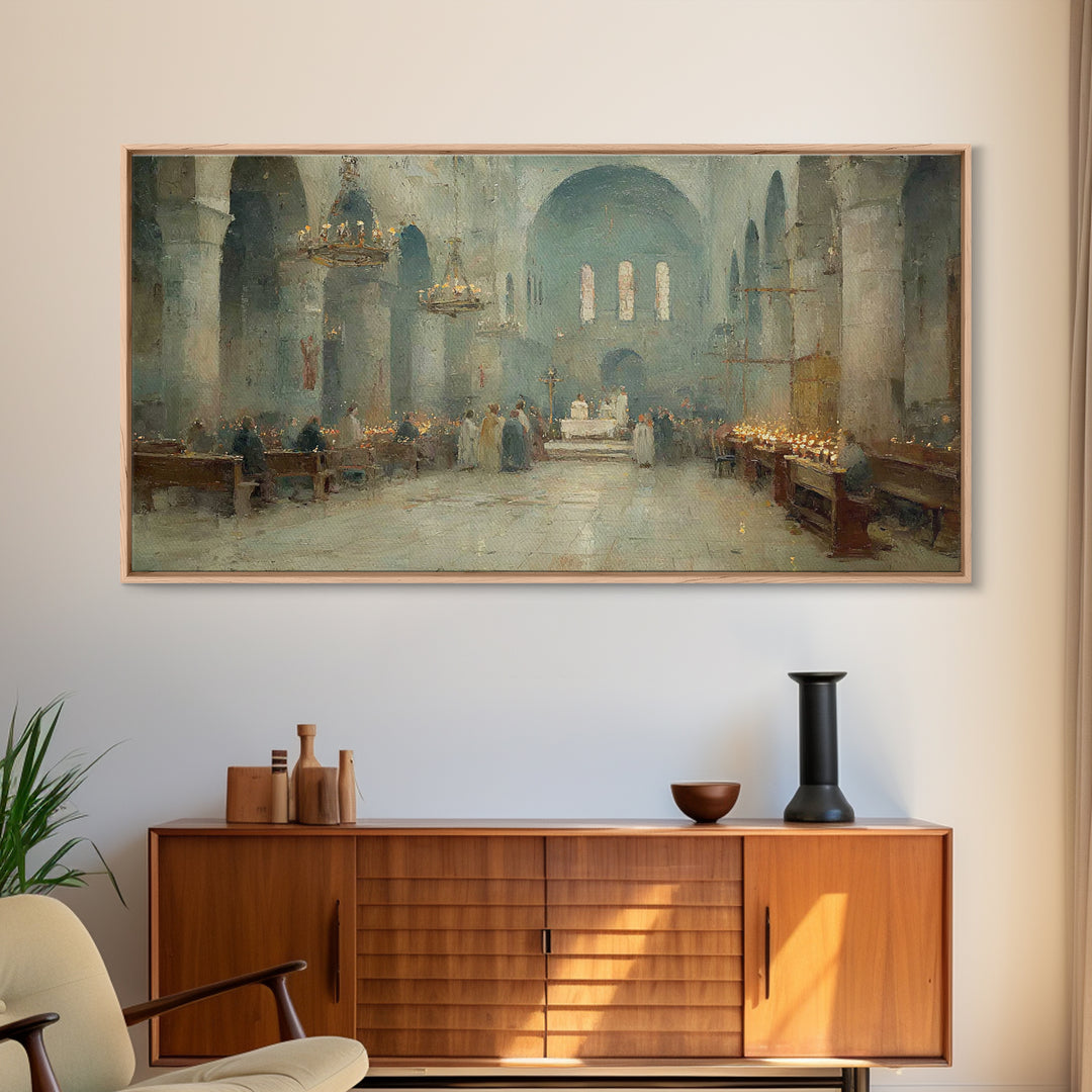Holy Gathering | Framed Canvas Print | Christian Wall Art | Christian Art Canvas | Christian Art Painting | Christian Christmas Art | Chris