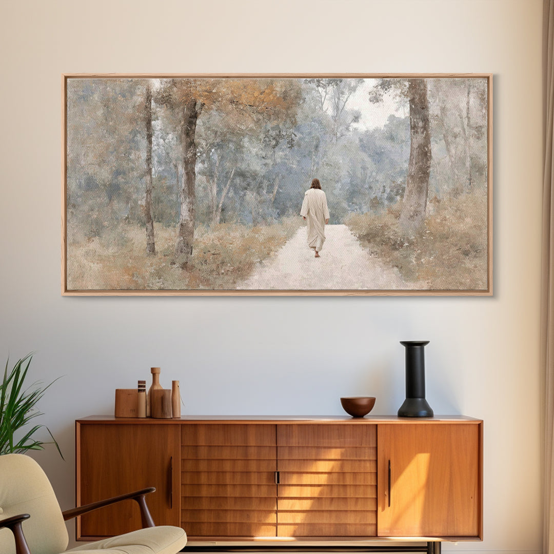 Morning Ascend | Framed Canvas Print | Christian Art Canvas | Christian Painting | Subtle Christian Art | Jesus Wall Art