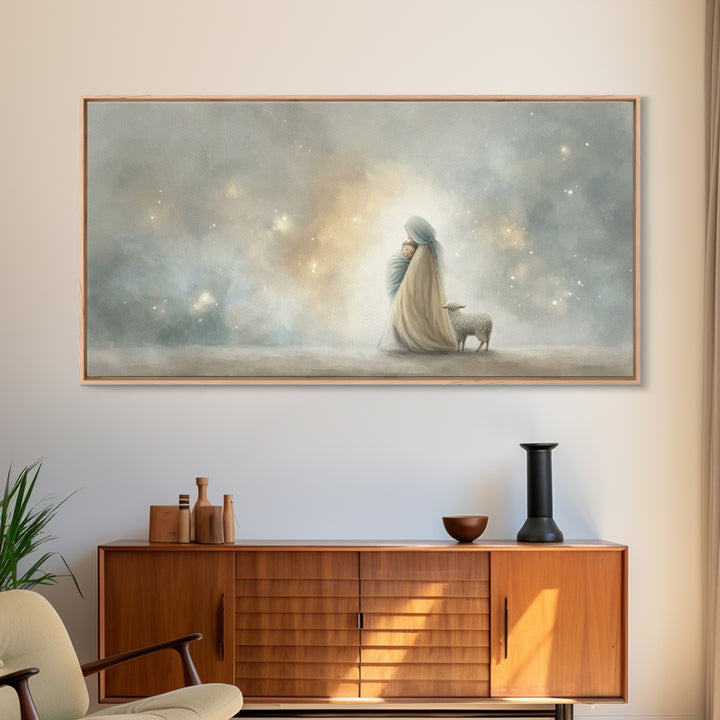 Holy Night Crown | Framed Canvas Print | Christian Art Print | Jesus Painting | Christian Christmas Art | Christian Art Canvas | Christmas