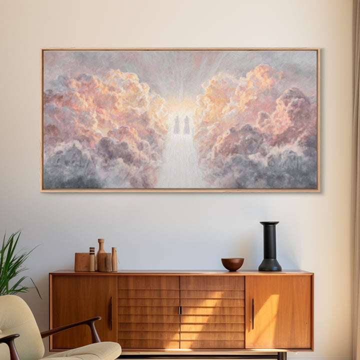 Radiant Messengers - Framed Canvas Print - Christian Christmas Art - Christian Painting - Framed Christian Art - Christmas Canvas Wall Art