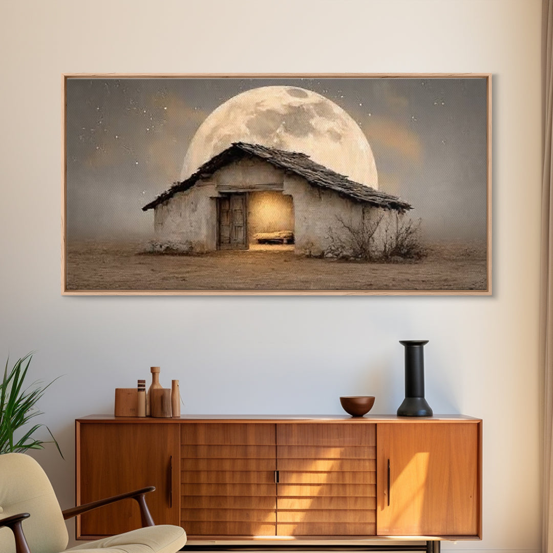 Bethlehem Stillness – Framed Canvas Print – Christian Christmas Art – Christian Art Canvas – Christian Wall Art – Christian Decor – Christm