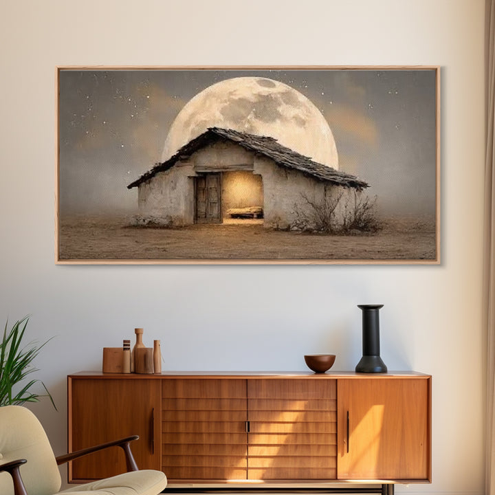 Bethlehem Stillness – Framed Canvas Print – Christian Christmas Art – Christian Art Canvas – Christian Wall Art – Christian Decor – Christm