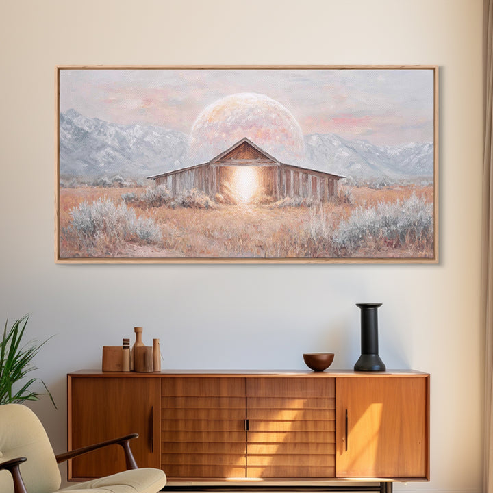 Radiant Manger Sky – Framed Canvas Print – Christian Christmas Art – Christian Wall Art – Christmas Art – Christian Art Canvas – Christian