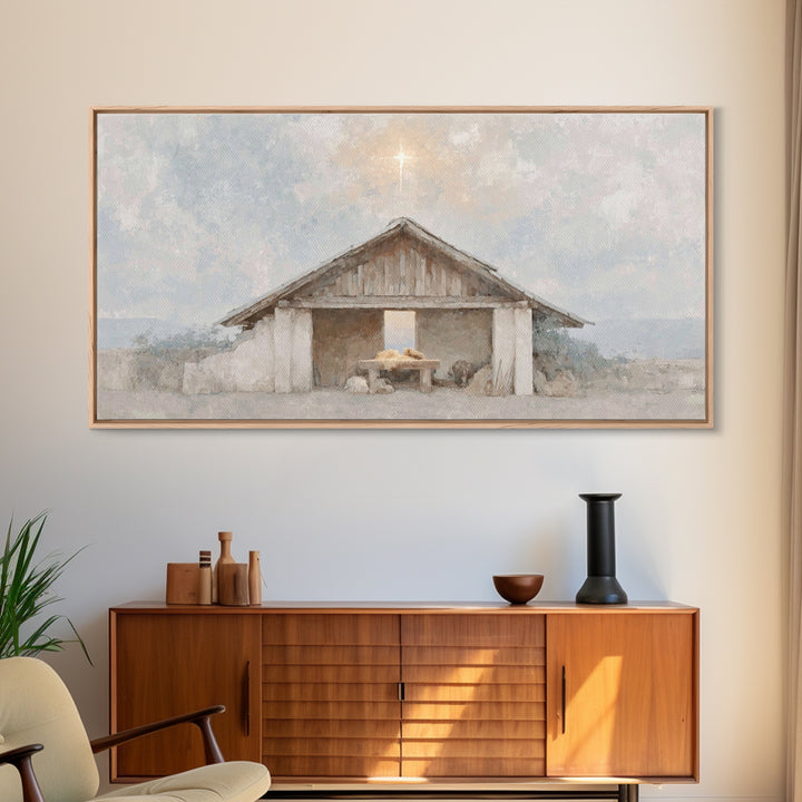 The Guiding Star – Framed Canvas Print – Christmas Art – Christian Wall Art – Christian Christmas Art – Christian Art Canvas – Christian De