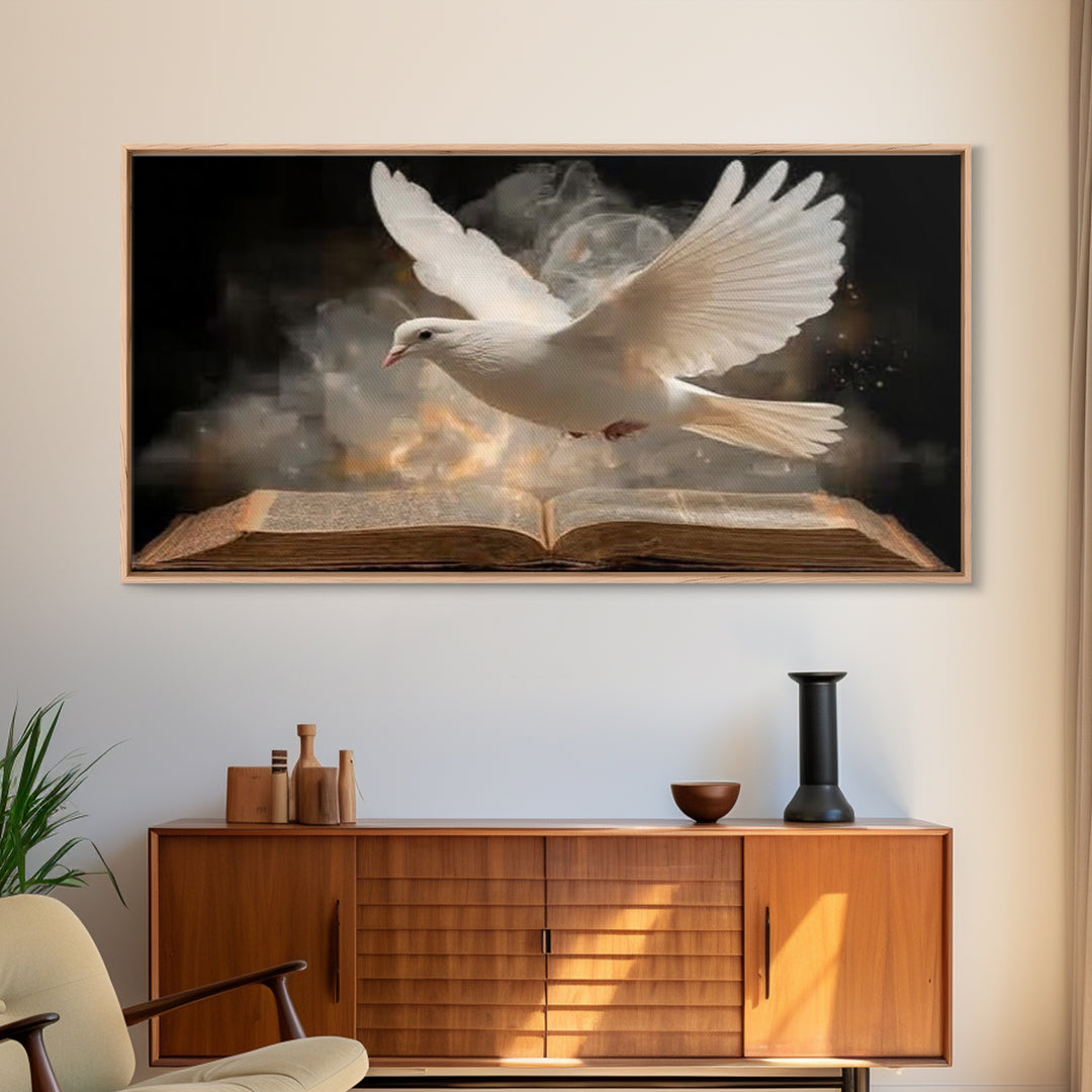 Spirit Fire – Framed Canvas Print – Christian Wall Art – Christian Art Canvas – Jesus Painting – Christian Art Gift – Moody Christian Art