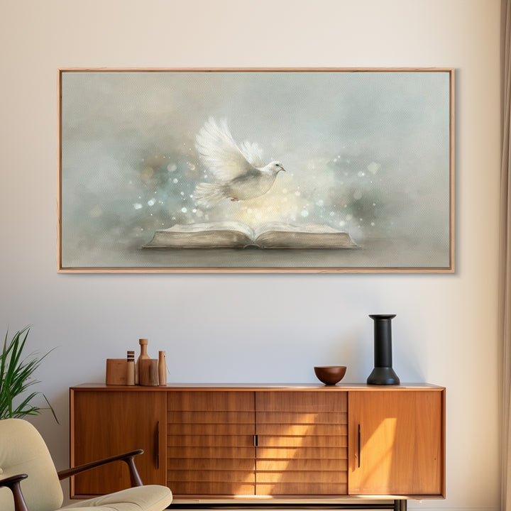 Holy Illumination – Framed Canvas Print – Christian Wall Art – Christian Art Canvas – Minimalist Christian Art – Christian Painting – Chris