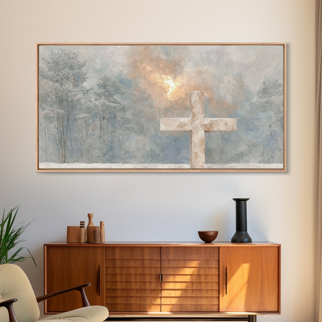 Holy Dawn – Framed Canvas Print – Christian Wall Art – Christian Art Canvas – Christmas Art – Christian Christmas Art – Subtle Christian Ar