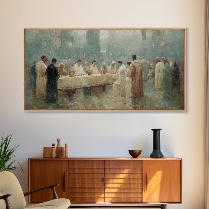 Gathered In Light | Framed Canvas Print | Christian Wall Art | Christian Art Print | Abstract Christian Art | Christian Art Canvas | Jesus