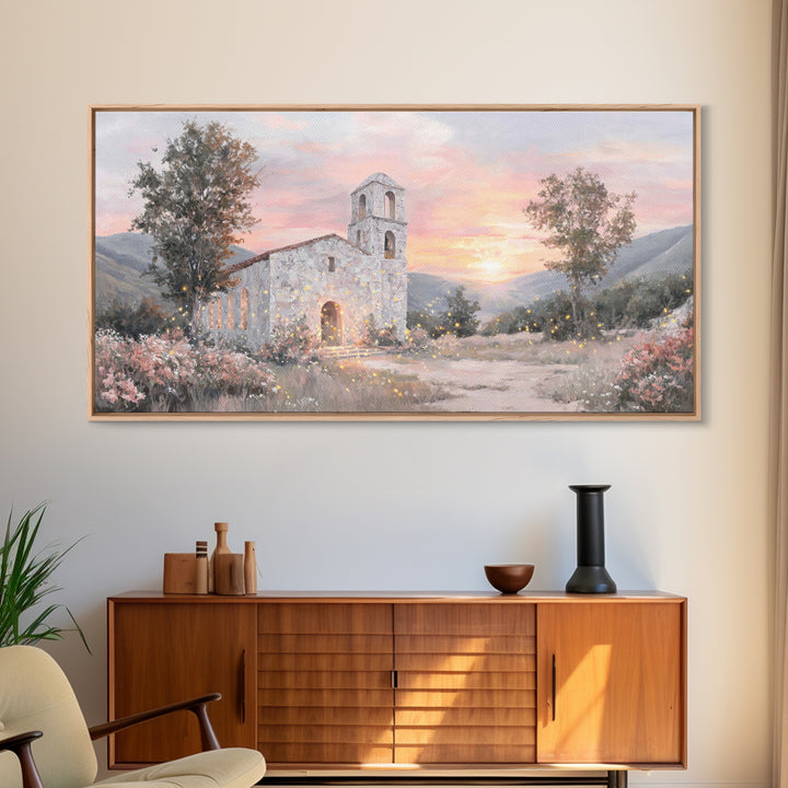 Radiant Chapel – Framed Canvas Print – Christian Art Work – Christian Wall Art – Modern Christian Art – Jesus Art Print – Christmas Art Pri