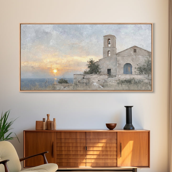 Hillside Sanctuary – Framed Canvas Print – Christian Art Canvas – Christian Wall Art – Christian Art Print – Christmas Wall Art – Unique Ch