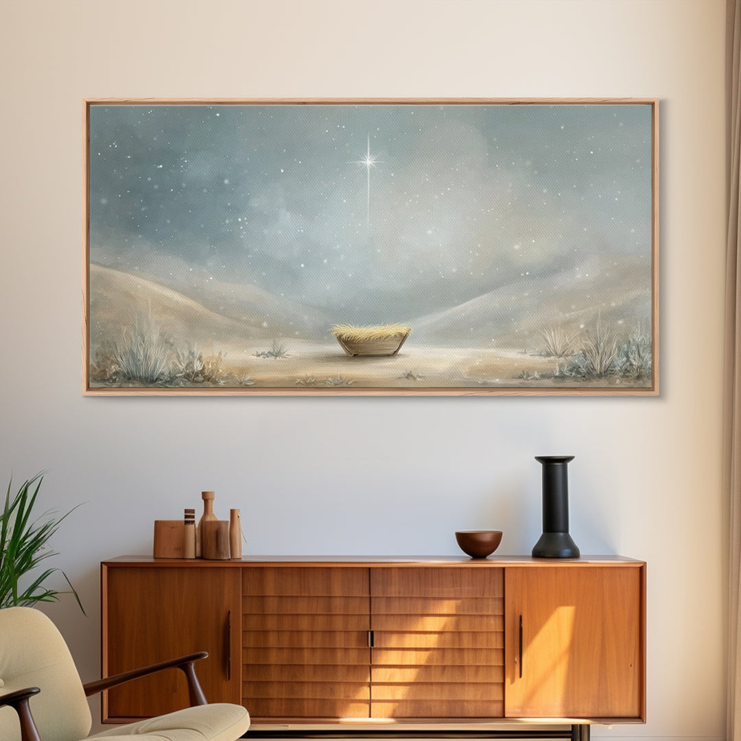 Star Of Hope – Framed Canvas Print – Christian Wall Art – Christian Art Canvas – Christmas Art – Christian Christmas Decor – Unique Christi