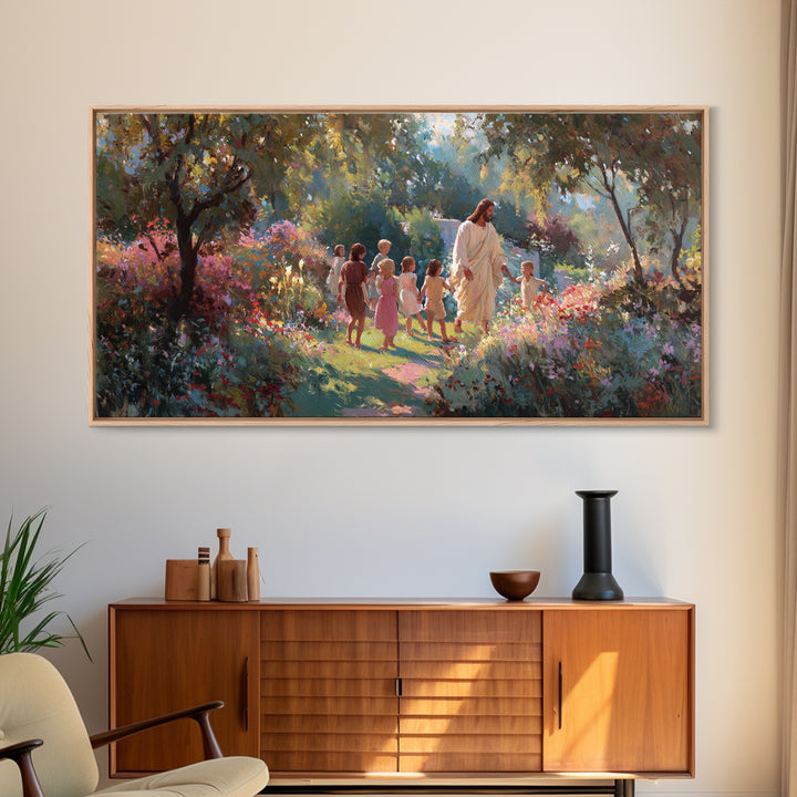 Children Of Hope | Framed Canvas Print | Christian Wall Art | Jesus Painting | Christian Art Canvas | Large Christian Art | Christian Chris