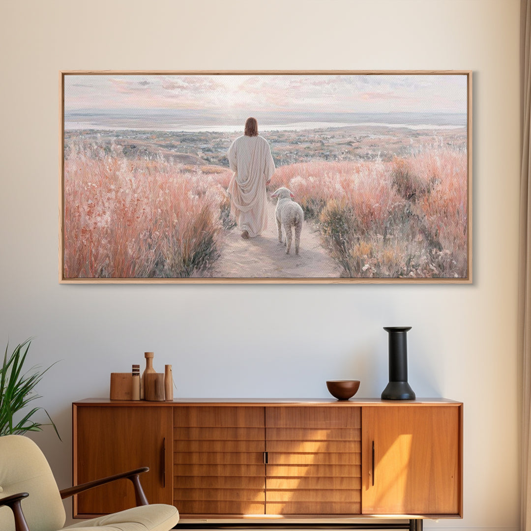 Valley Of Comfort, Framed Canvas Print, Christian Wall Art, Jesus Painting, Christian Art Canvas, Christian Decor, Christian Gift Ideas