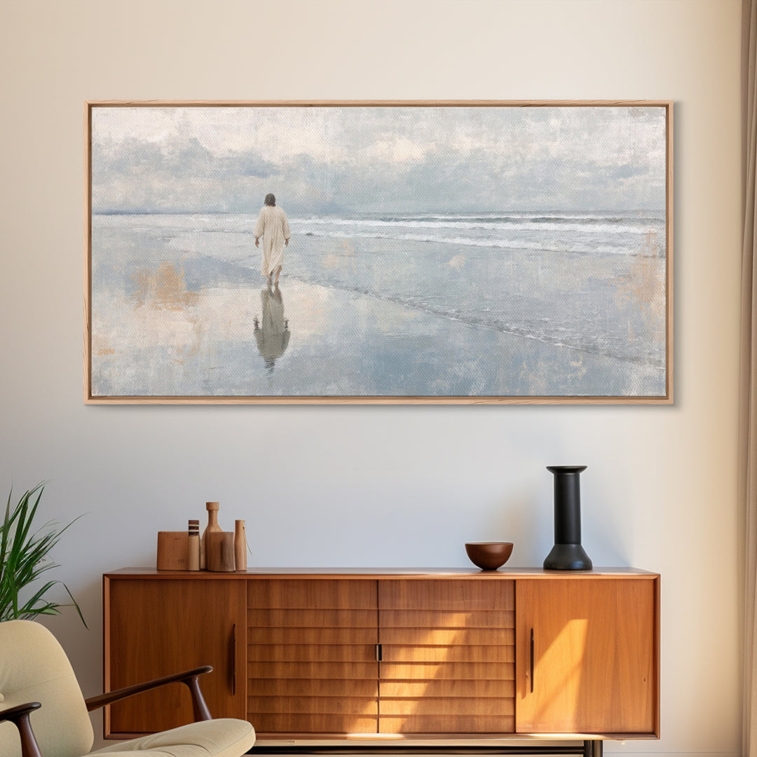 Celestial Morning – Framed Canvas Print – Christian Christmas Art – Christian Art Canvas – Jesus Painting – Modern Christian Art – Christia