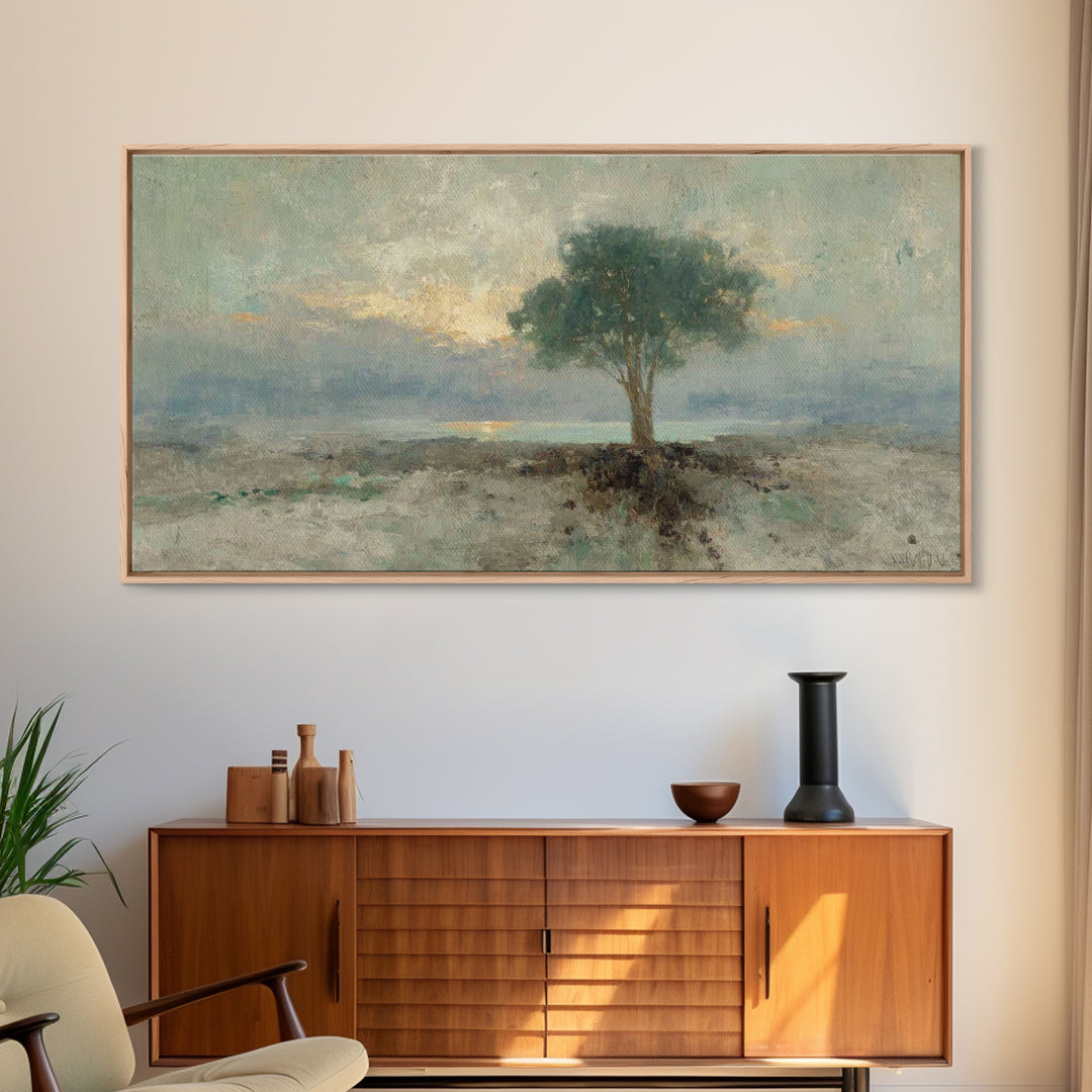 Dawnstead Tree – Framed Canvas Print – Christian Art – Vintage Christian Art – Christian Wall Art – Christian Art Canvas – Subtle Christian
