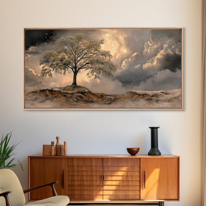 Starfall Haven – Framed Canvas Print – Moody Christian Art – Christian Art Work – Christian Wall Art – Christian Art Canvas – Modern Christ