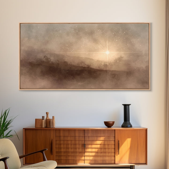 Bethlehem Dawn – Framed Canvas Print – Christian Art Canvas – Christmas Art – Christian Wall Art – Christian Christmas Art – Jesus Painting