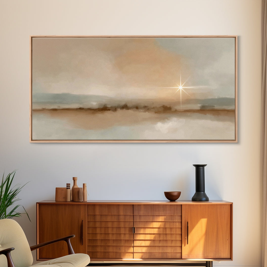 Desert Promise – Framed Canvas Print – Christmas Art – Christian Art Canvas – Jesus Painting – Christian Wall Art – Christian Christmas Dec