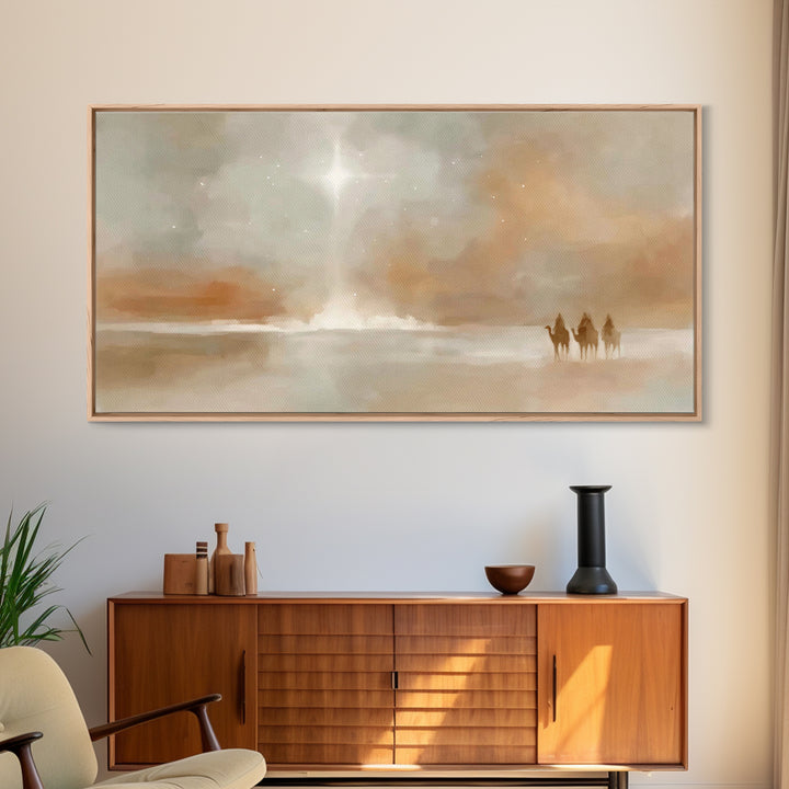 Journey Of Kings – Framed Canvas Print – Christian Christmas Art – Jesus Painting – Christian Wall Art – Christmas Art – Christian Art Canv