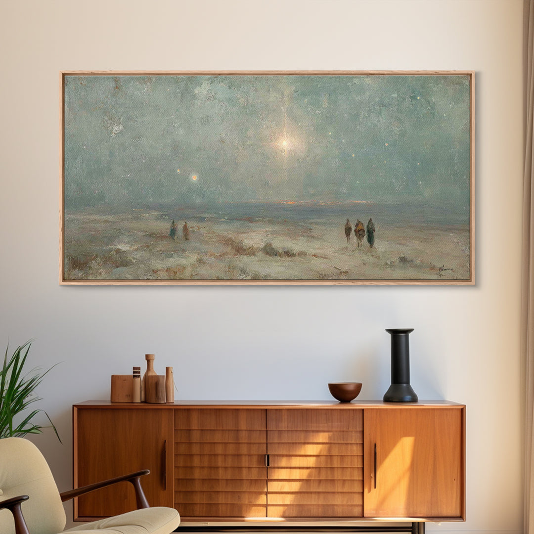 Star Of Bethlehem – Framed Canvas Print – Christian Christmas Art – Christmas Art – Christian Wall Art – Christian Art Canvas – Jesus Paint