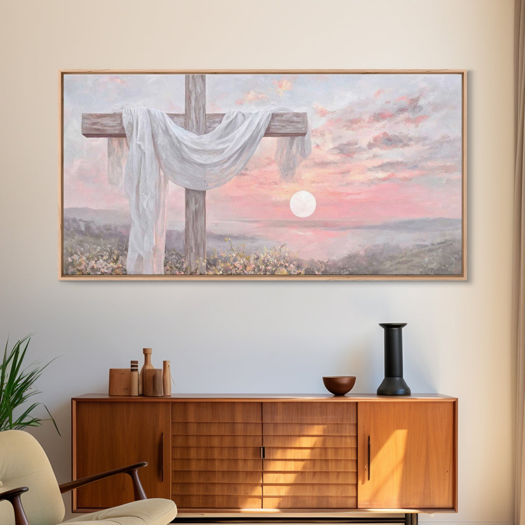 Humble Pasture – Framed Canvas Print – Christian Christmas Art – Christian Art Canvas – Vintage Christian Art – Christian Painting – Christ