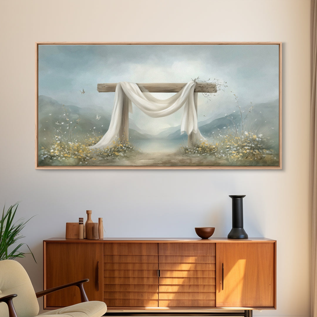 Morning Mercy | Framed Canvas Print | Christian Wall Art | Christian Art Canvas | Moody Christian Art | Christian Christmas Art | Christian