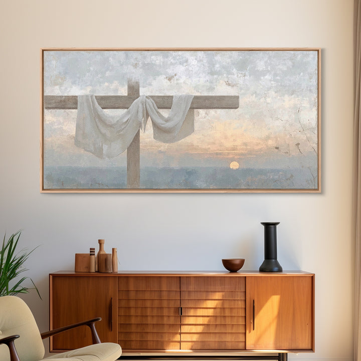 Risen Dawn – Framed Canvas Print – Christian Wall Art – Christian Art Canvas – Christian Decor For Home – Christmas Wall Art – Christian Gi