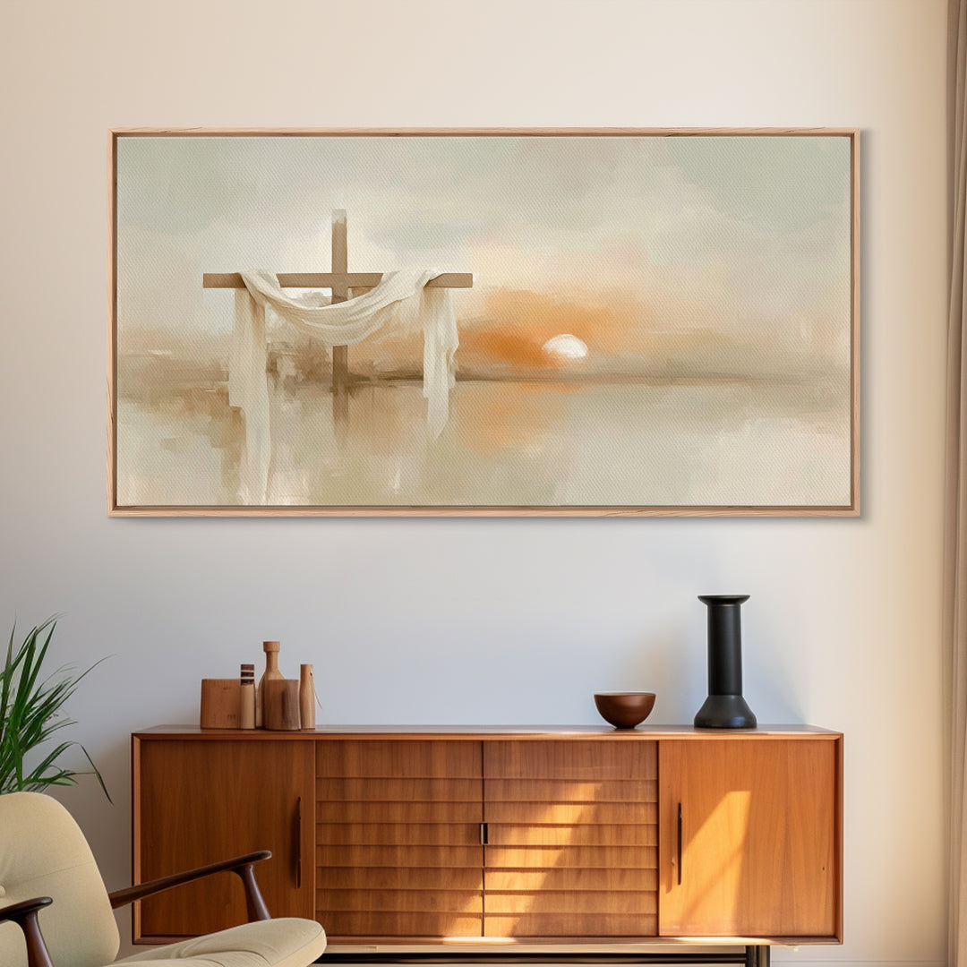 Eternal Light, Framed Canvas Print, Christian Art Canvas, Christian Wall Art, Christian Christmas Art, Minimalist Christian Art, Christian
