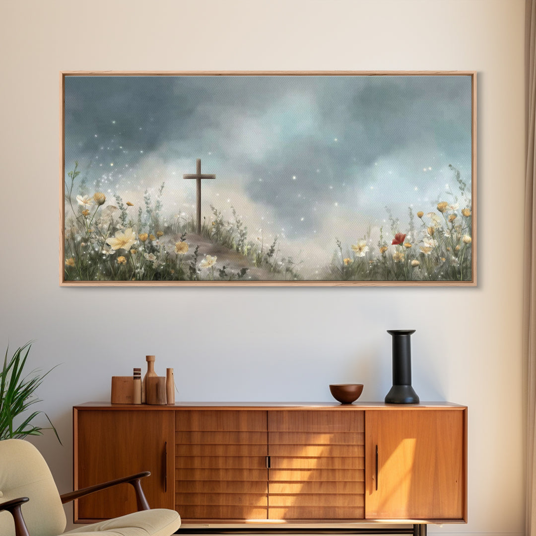 Blossoms Of Renewal | Framed Canvas Print | Christian Wall Art | Christian Art Canvas | Christian Art Prints | Christian Decoration | Moder