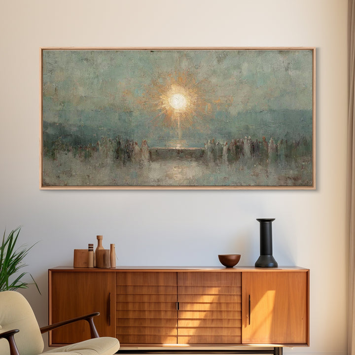 Light Of Salvation – Framed Canvas Print – Christian Wall Art – Christian Art Canvas – Vintage Christian Art – Christian Art Work – Christi