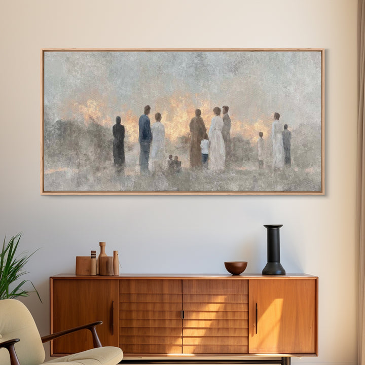 Dawn Of Hope – Framed Canvas Print – Christian Wall Art – Christian Art Work – Minimalist Christian Art – Christian Art Canvas