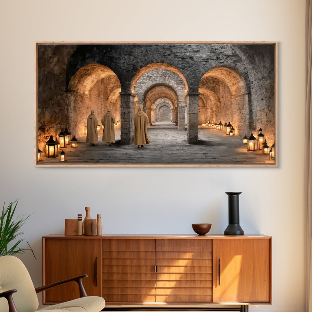 Lantern Passage, Framed Canvas Print, Christian Art Canvas, Christian Wall Art, Christian Painting, Christian Decor, Unique Christian Art,