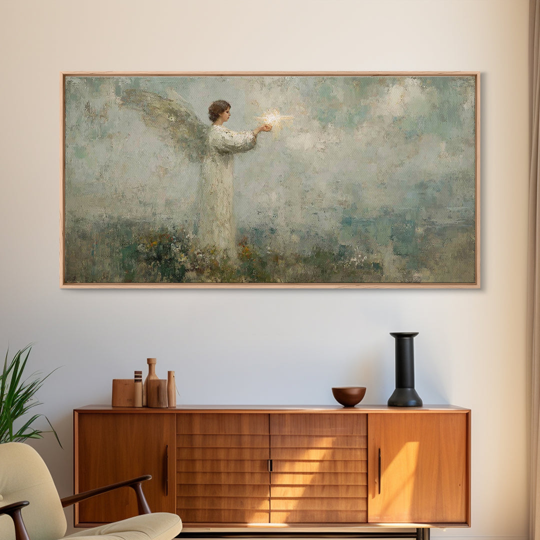 Witness Of Light - Framed Canvas Print - Christian Wall Art - Christian Art Canvas - Christmas Art - Jesus Painting - Christian Art