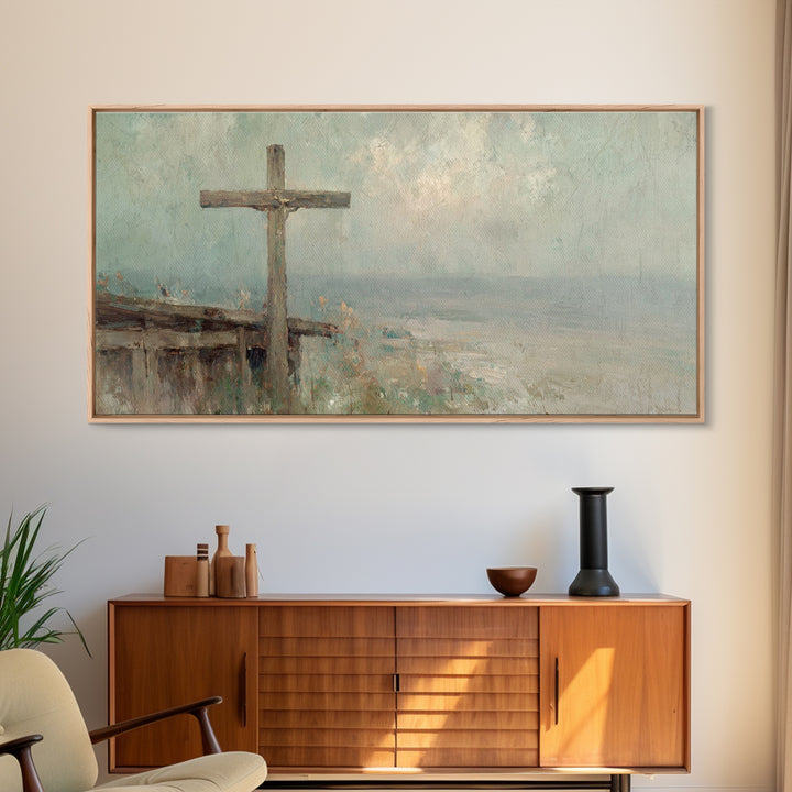 Dawn Of Mercy – Framed Canvas Print – Christian Wall Art – Christian Art Canvas – Jesus Painting – Christian Christmas Art