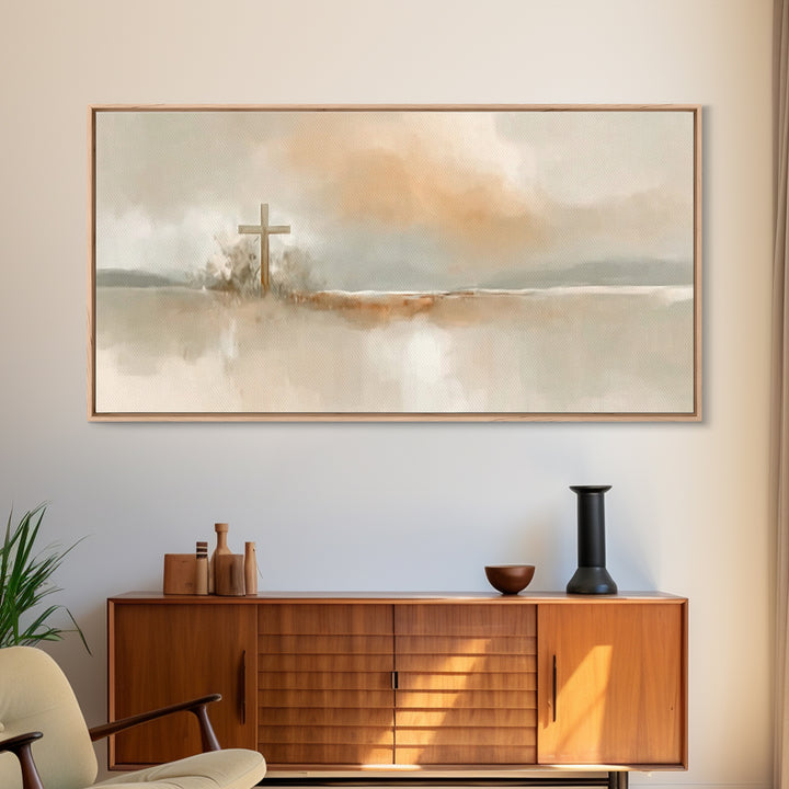 Desert Redeemer – Framed Canvas Print – Christian Wall Art – Christian Painting – Christian Christmas Art – Christian Art Print