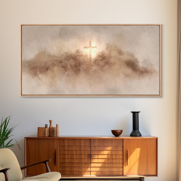 Winter Redemption – Framed Canvas Print – Christian Christmas Art – Christian Art Canvas – Christian Wall Art – Vintage Christian Art
