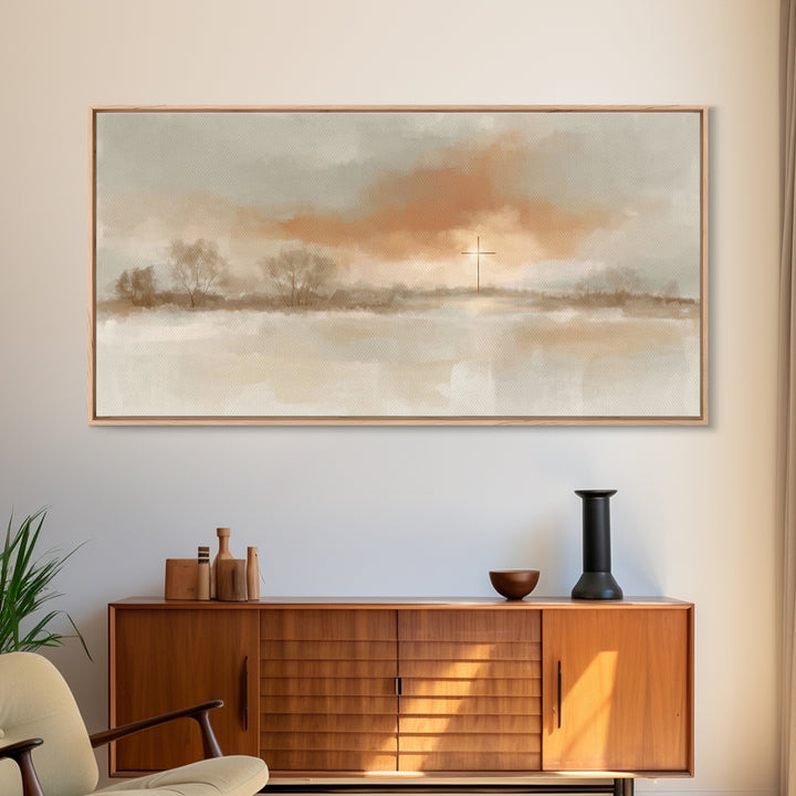 Morning Grace – Framed Canvas Print – Christian Wall Art – Christian Art Canvas – Subtle Christian Art – Christmas Art Prints