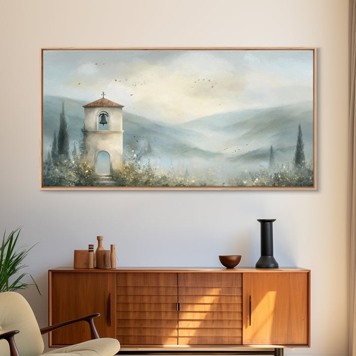 Bell Of Hope – Framed Canvas Print – Christian Decor – Christian Wall Art – Christian Art Canvas – Modern Christian Art