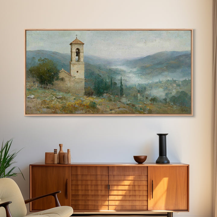 Mountain Sanctuary – Framed Canvas Print – Christian Art Canvas – Christian Decoration – Modern Christian Art – Christian Wall Art