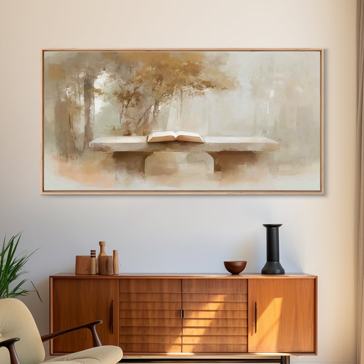 Forest Scripture - Framed Canvas Print - Christian Art Canvas - Christian Wall Art - Subtle Christian Art - Christian Painting - Christian