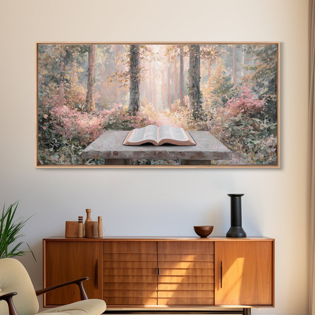 Quiet Illumination - Framed Canvas Print - Christian Art Canvas - Christian Wall Art - Subtle Christian Art - Christian Decor - Minimalist