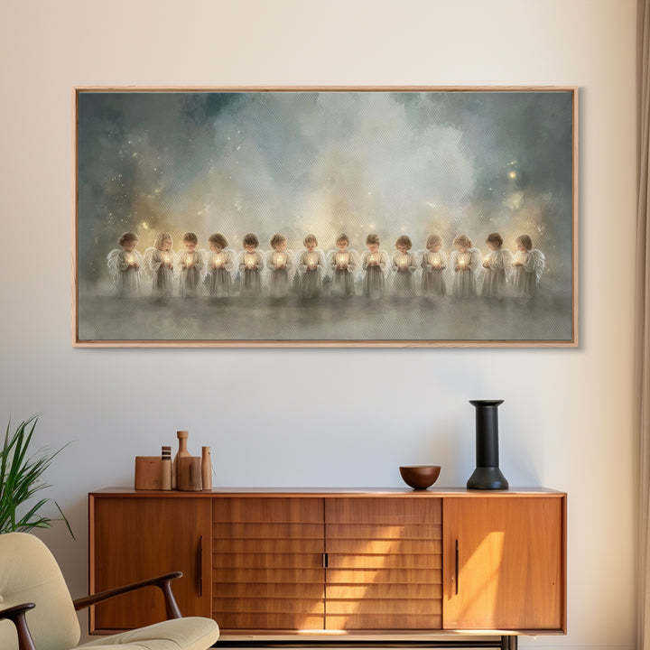 Angel Chorus - Framed Canvas Print - Christian Wall Art - Christian Art Canvas - Christmas Art - Christian Christmas Art - Christian Christ