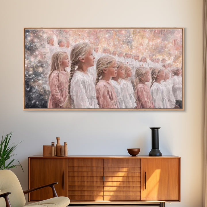 Choir Of Blessings – Framed Canvas Print – Christian Christmas Art – Christian Wall Art – Christmas Art Prints – Christian Art Canvas – Chr
