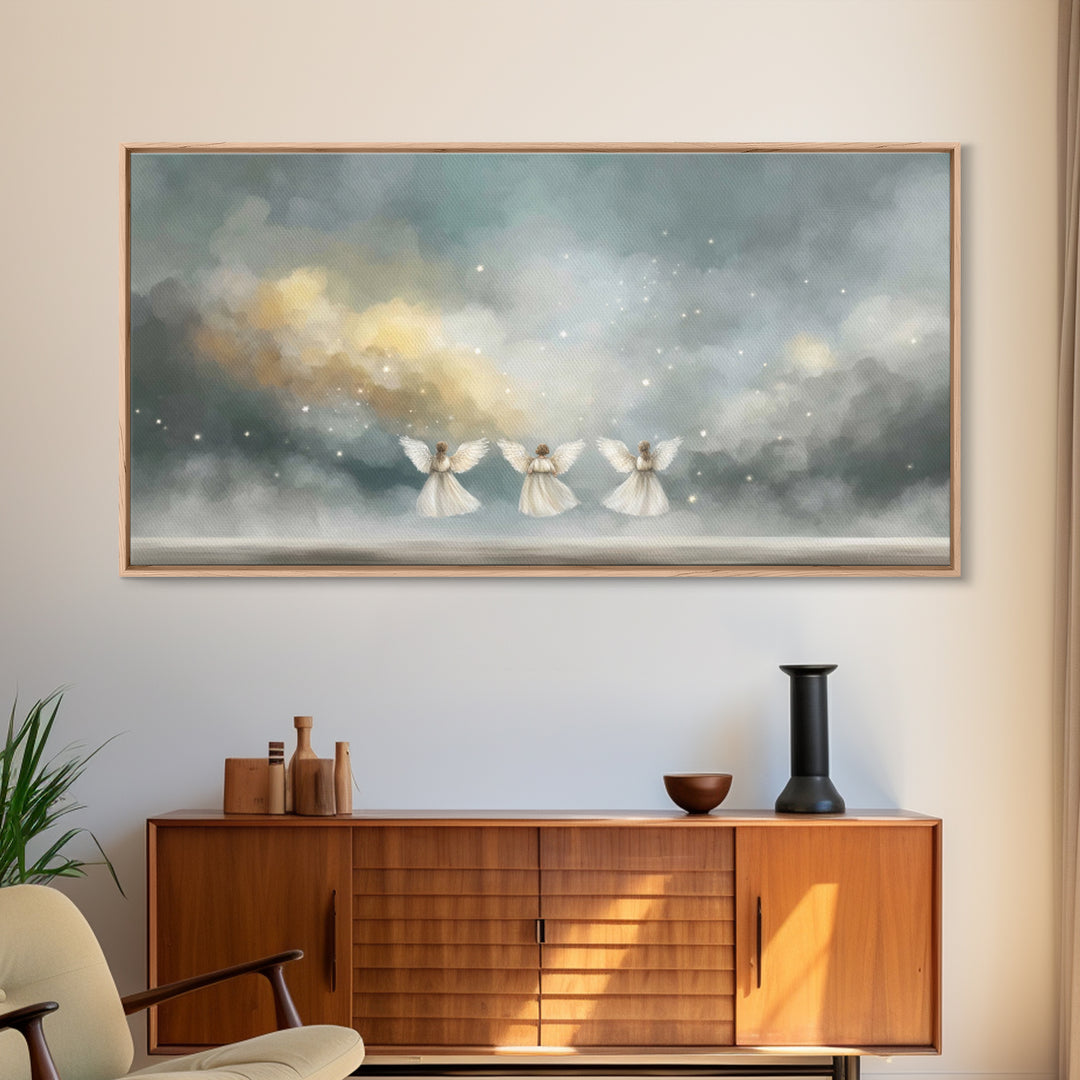 Threefold Glory – Framed Canvas Print – Christian Art – Abstract Christian Art – Christian Art Work – Christian Wall Art – Unique Christian