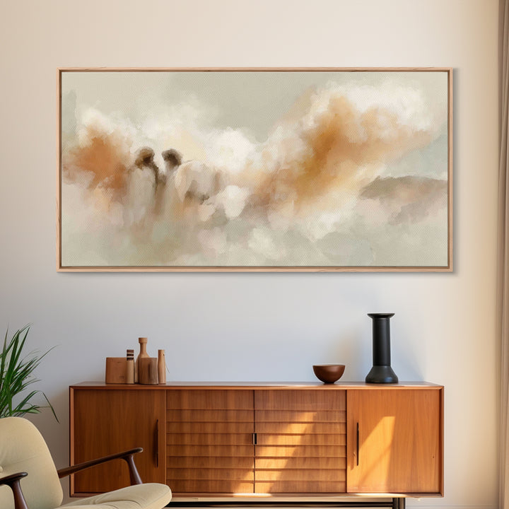 Softened Whispers – Framed Canvas Print – Minimalist Christian Art – Abstract Christian Art – Christian Wall Art – Subtle Christian Art – C